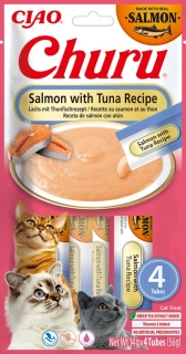 Churu Cat Salmon with Tuna Recipe 12x4x14g - KARTON
