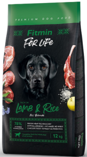 Fitmin dog For Life Lamb & Rice 12kg+1x masíčka Perrito+DOPRAVA ZDARMA