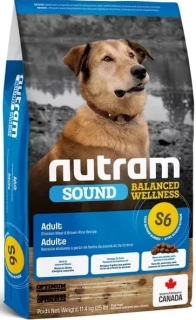 S6 Nutram Sound Adult 3x11,4kg+DOPRAVA ZDARMA+masíčka Perrito 50g!
