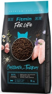 NEW Fitmin Cat For Life Castrate Turkey 3x8kg+myška+doprava zdarma